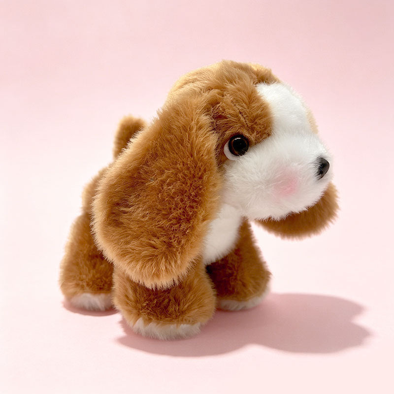 Plush Sitting Puppy Toy with Ultra-Soft Faux Fur and Embroidered Nose Stornfield