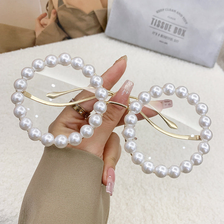 Women’s large sunglasses with pearl-embellished frame Stornfield