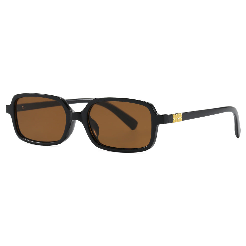 Women's fashionable square glasses with elegant plastic frame and gold accents Stornfield