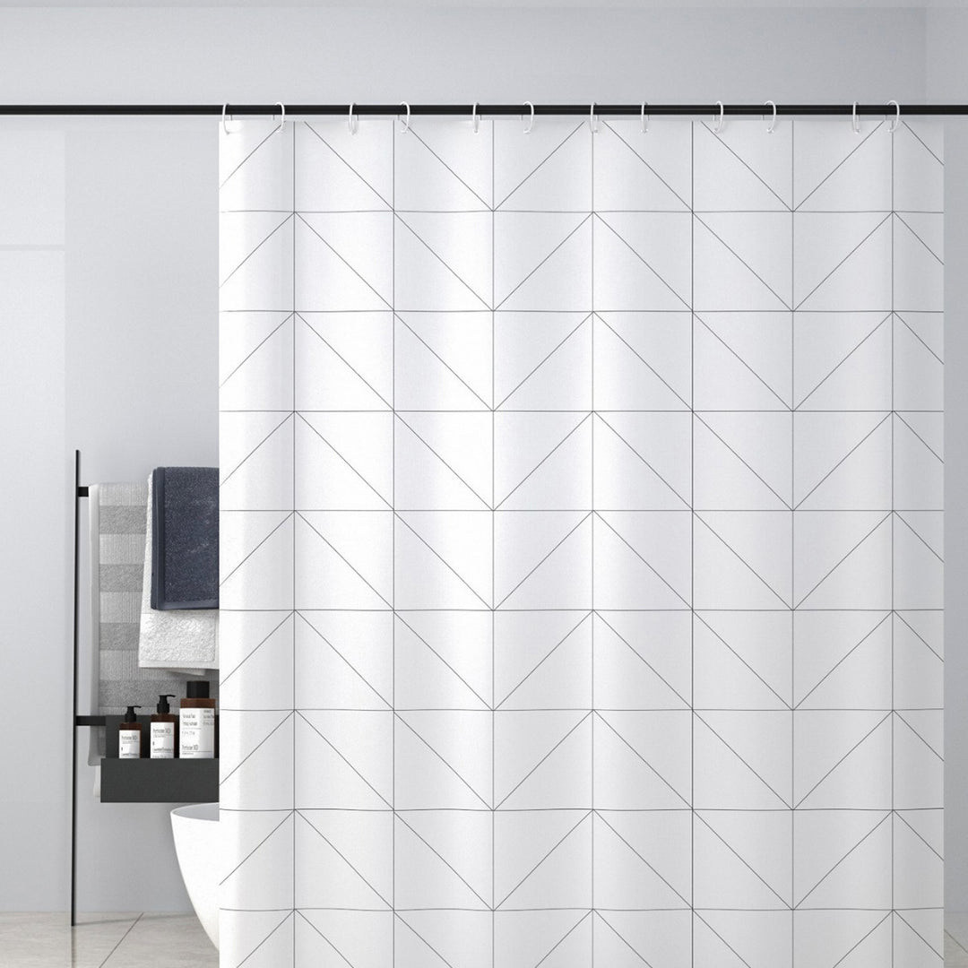 Modern Geometric Pattern Shower Curtain Stornfield