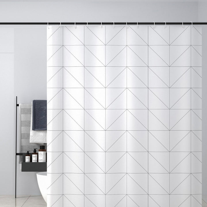 Modern Geometric Pattern Shower Curtain Stornfield