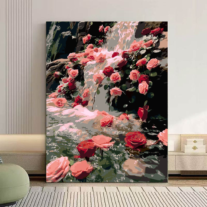 Cozy Cat and Floral-Themed Canvas Art Stornfield