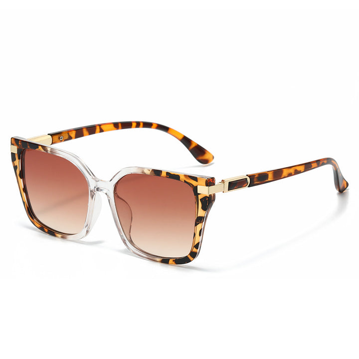 Oversized Square Frame Sunglasses with Gold Accents Stornfield
