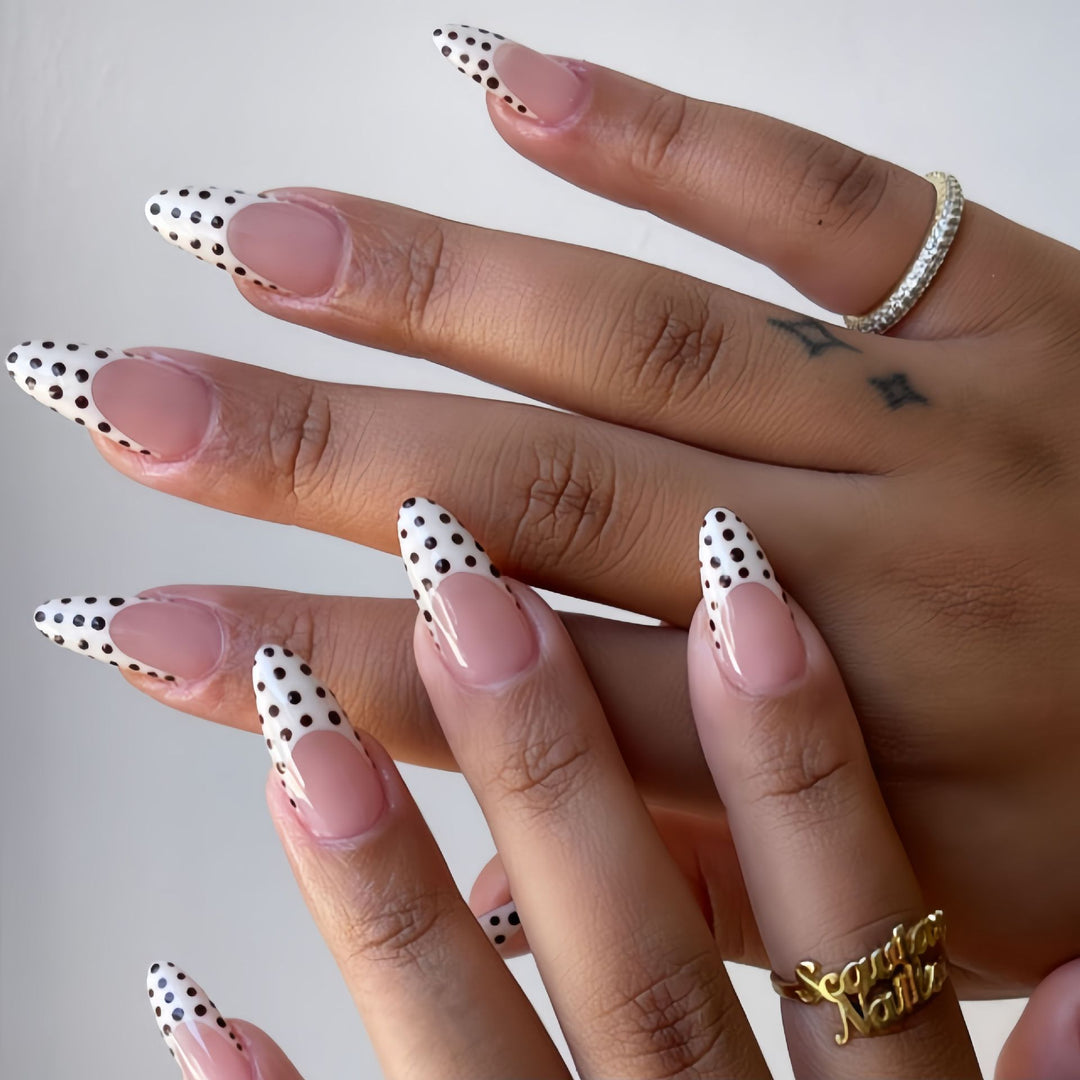 Stylish Polka Dot Design Press-On Nails Stornfield