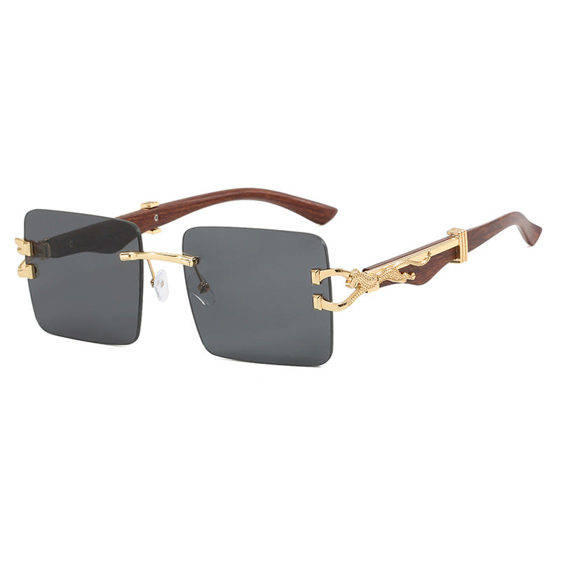 Ladies elegant square sunglasses with high-quality wooden frame Stornfield