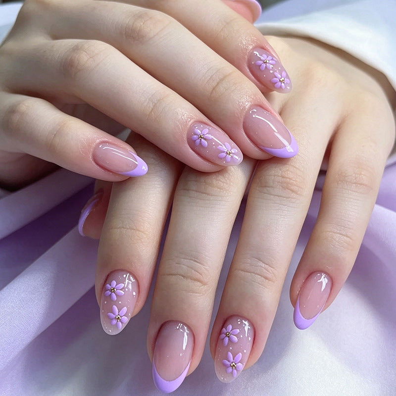 Floral Themed Acrylic Nail Enhancements Stornfield
