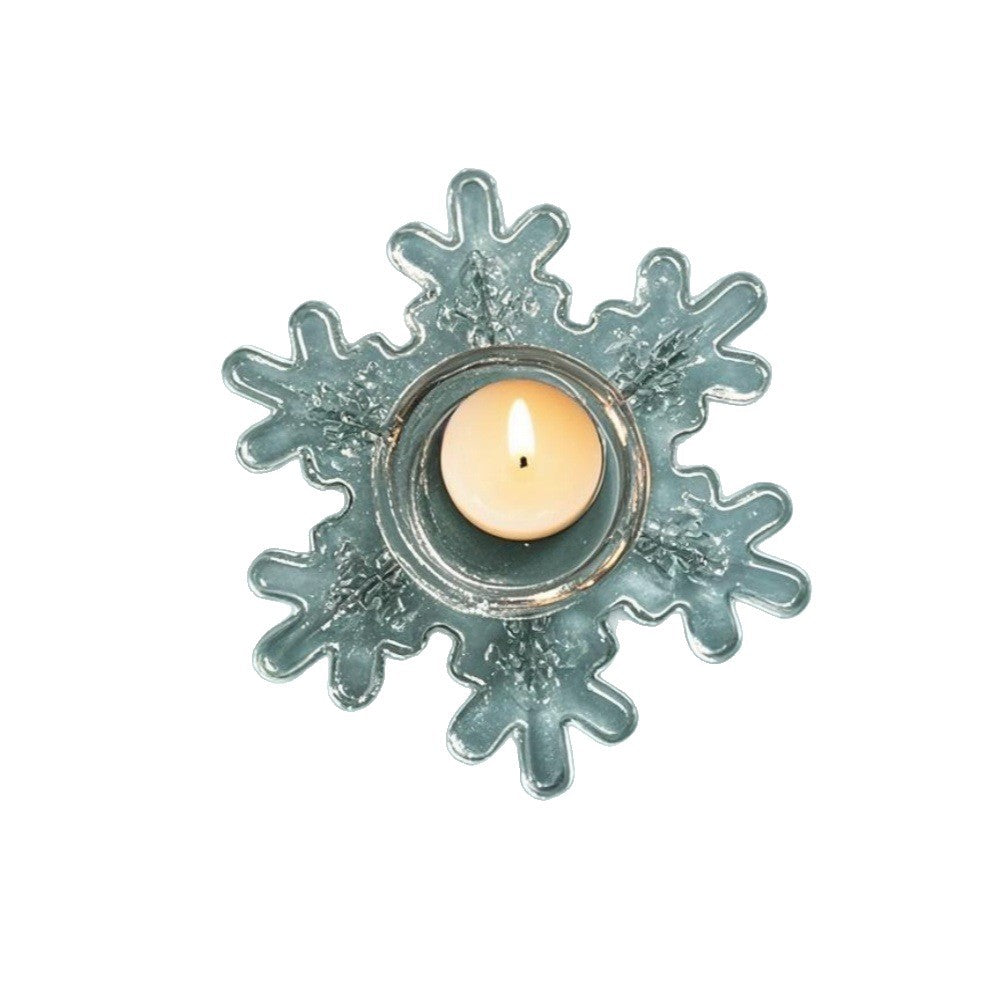 Snowflake-Shaped Glass Tealight Candle Holder Stornfield