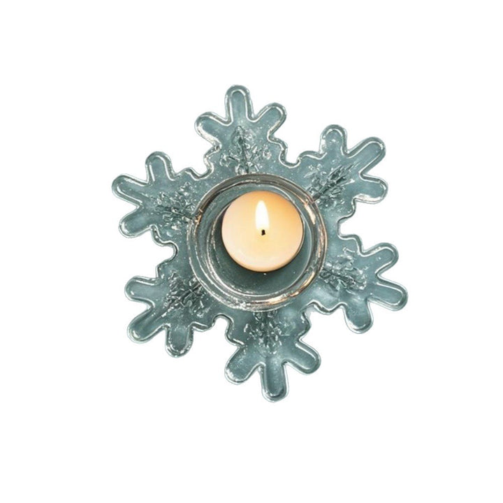 Snowflake-Shaped Glass Tealight Candle Holder Stornfield