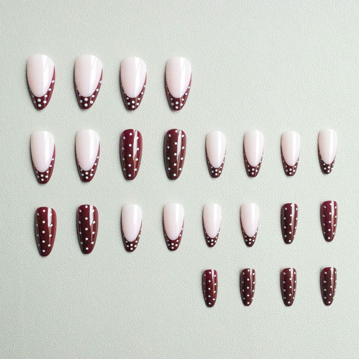Elegant Abstract French Tip Nail Art Set
