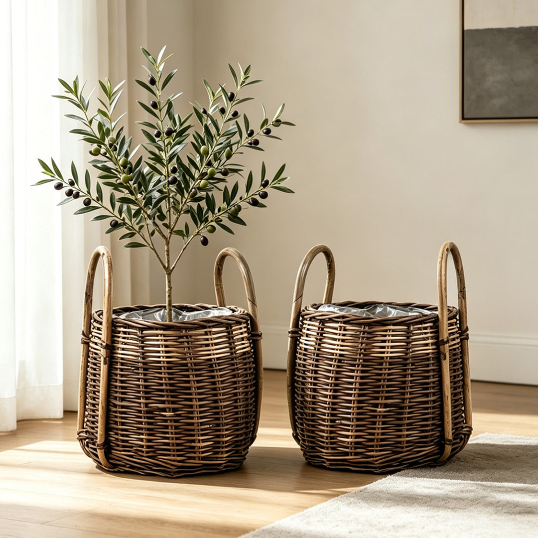 Natural woven storage basket Stornfield