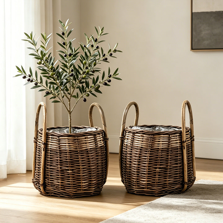 Natural woven storage basket Stornfield