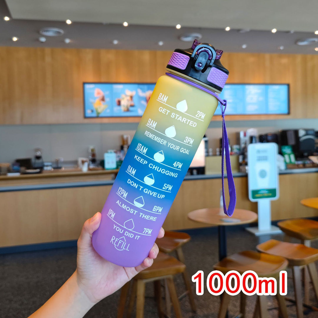 Ladies motivating water bottle with time markings Stornfield