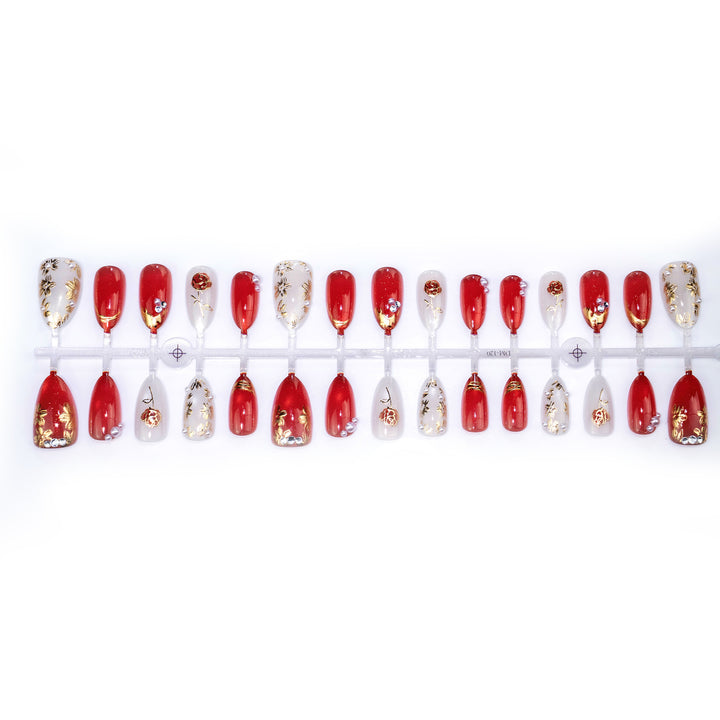 Exquisite Floral Press-On Nail Art Set