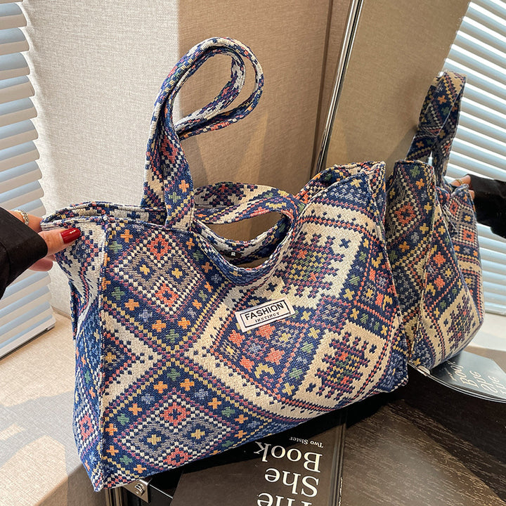 Decorative Patterned Fabric Tote Bag