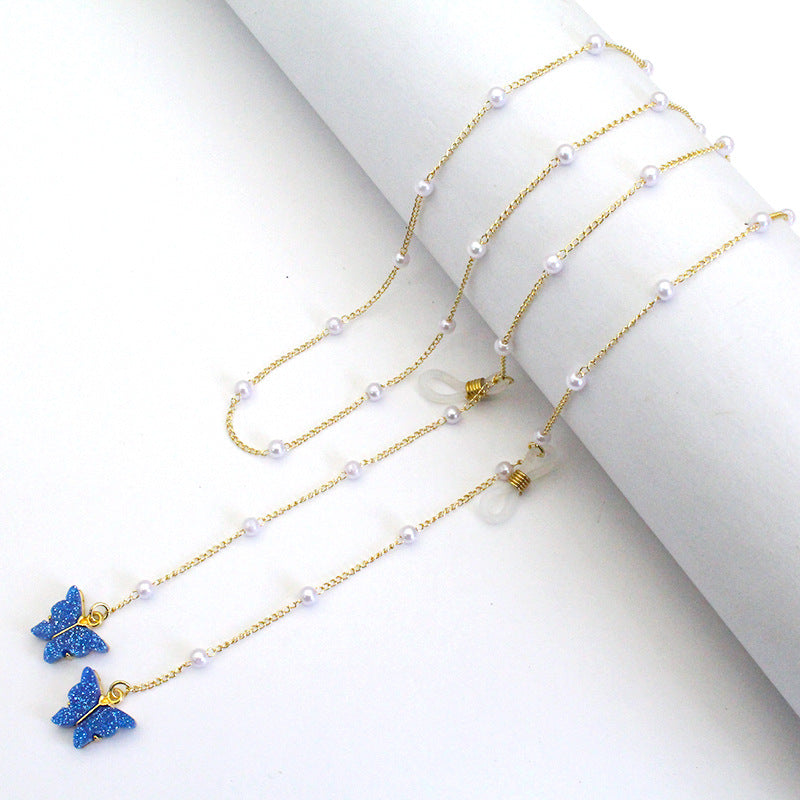 Butterfly-Embellished Eyewear Chain Stornfield