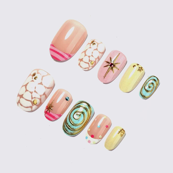 Trendy Decorative Press-On Nail Art Set Stornfield