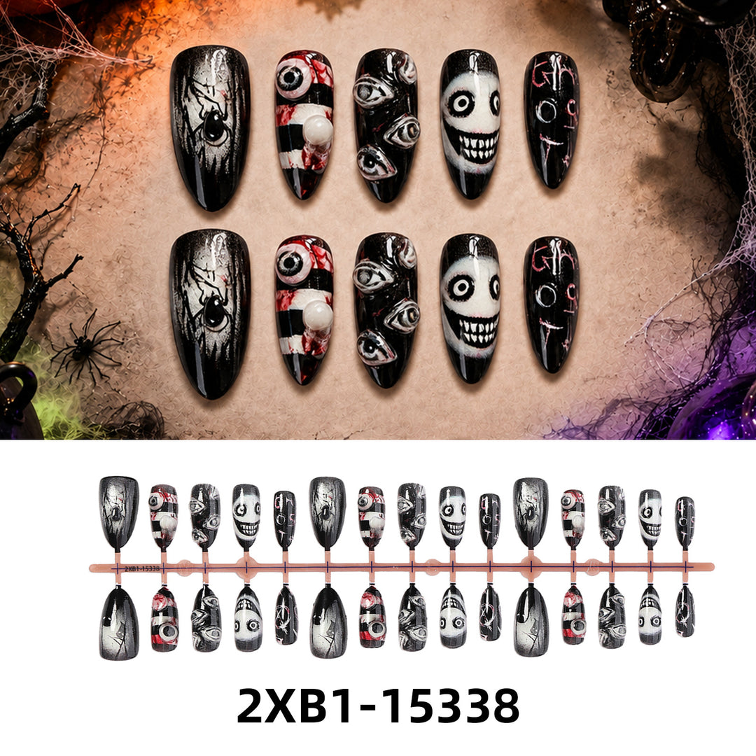 Acrylic nail set with creative Halloween motifs Stornfield