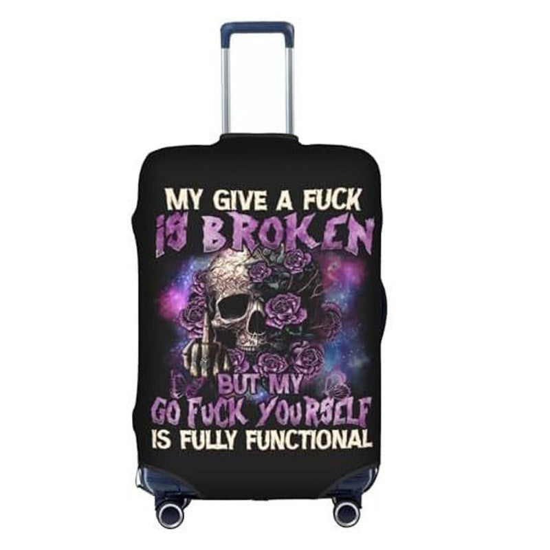 Women's hard-shell suitcase with unique skull and rose design Stornfield