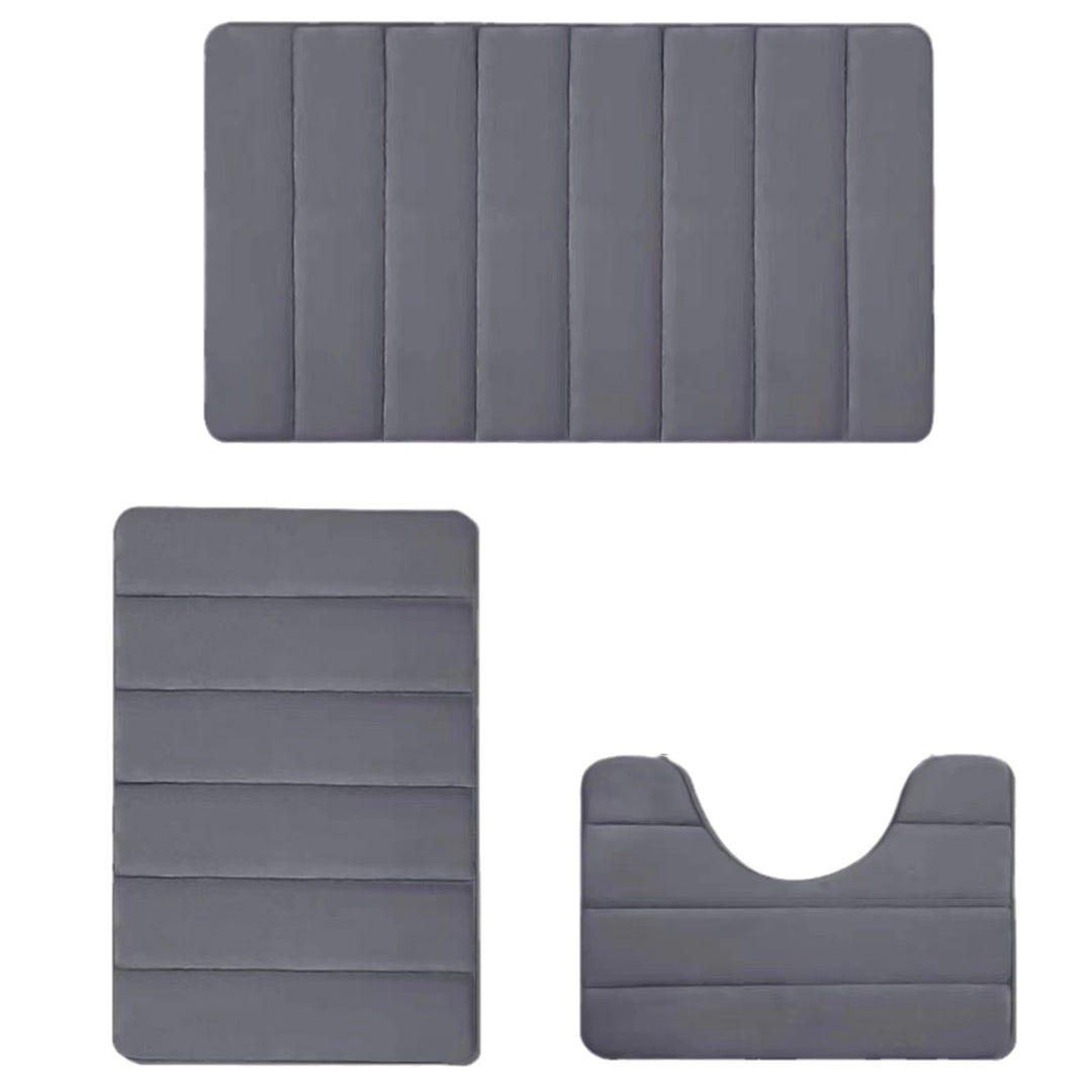 Non-Slip Bathroom Comfort Mat Set