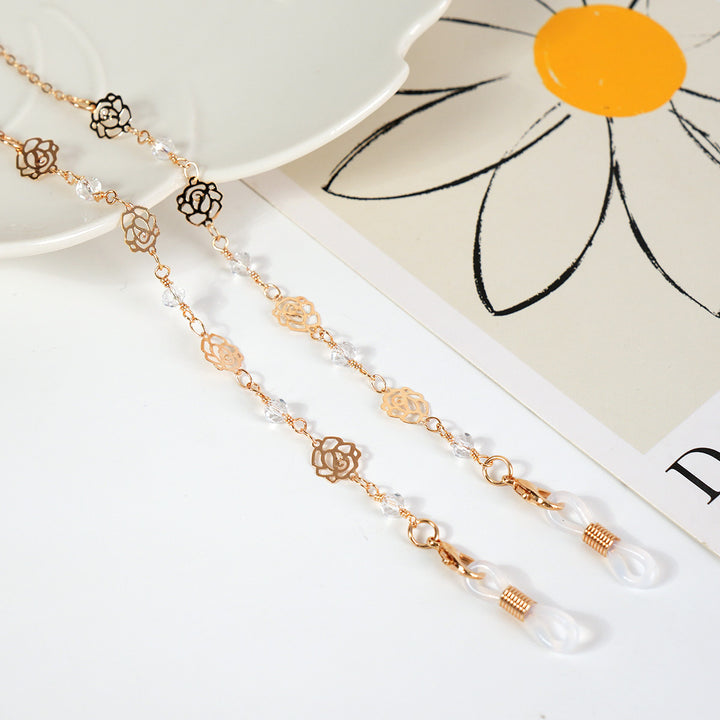 Luxurious Crystal-Embellished Eyewear Chain Stornfield