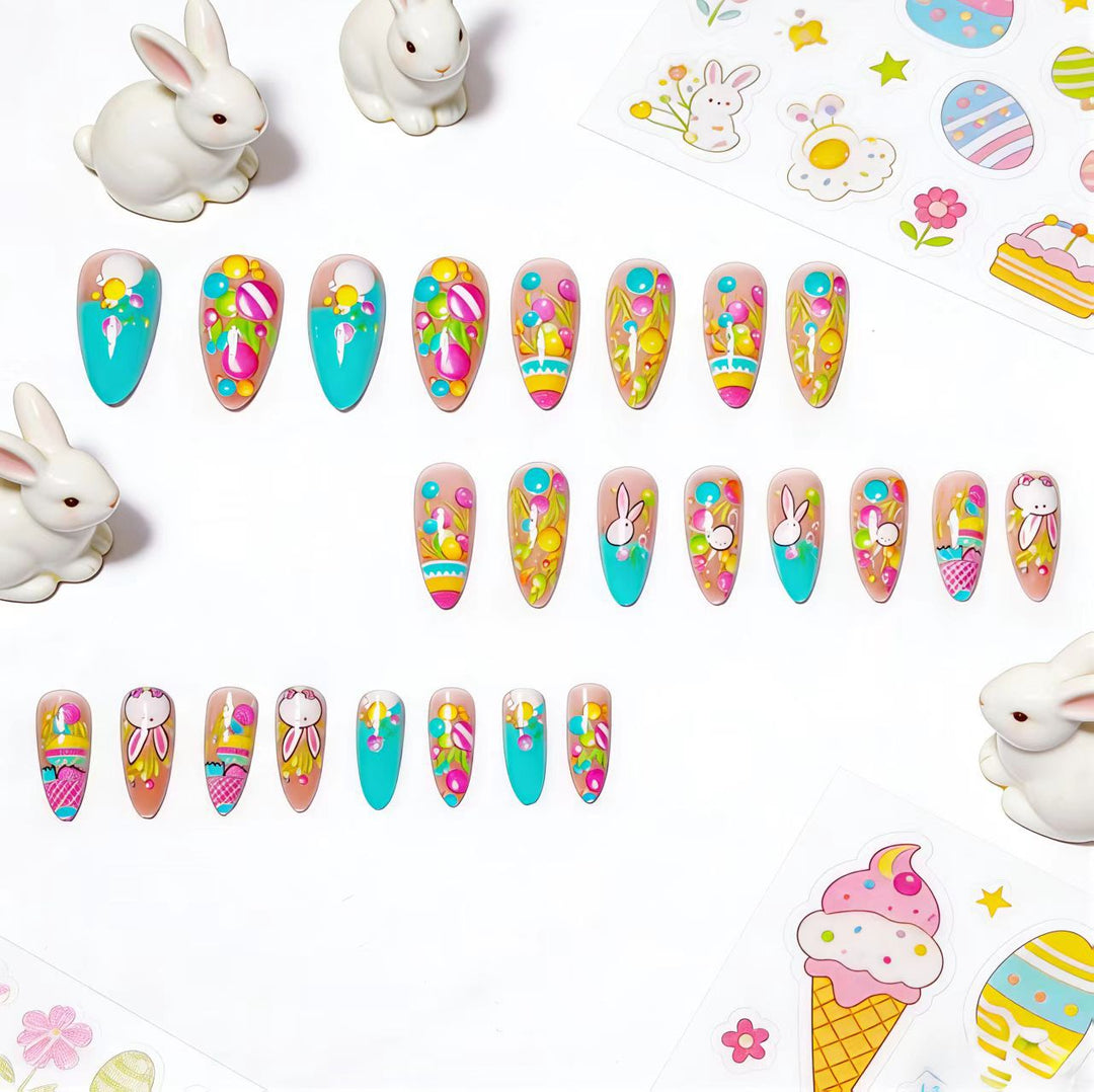 Artificial nails with cheerful Easter design Stornfield
