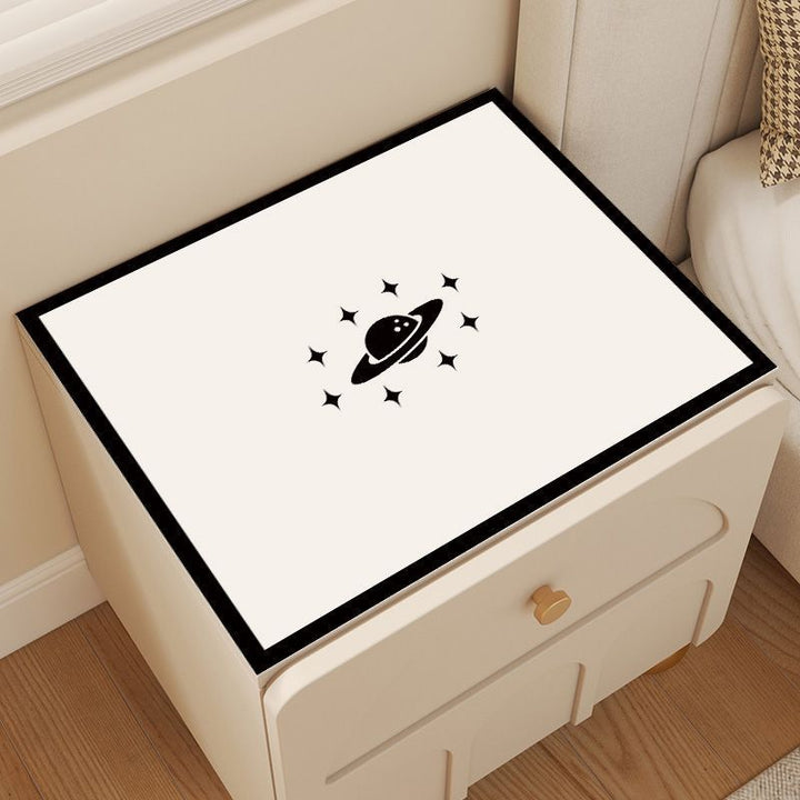 Cosmic-Themed Decorative Nightstand Mat