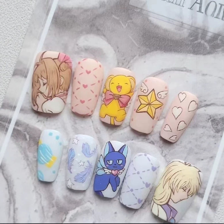 Fun Character-Themed Press-On Nail Art Kit Stornfield