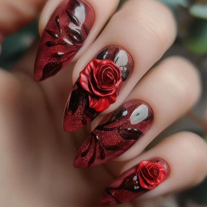 Creative Art Nails with Elegant Rose Designs Stornfield