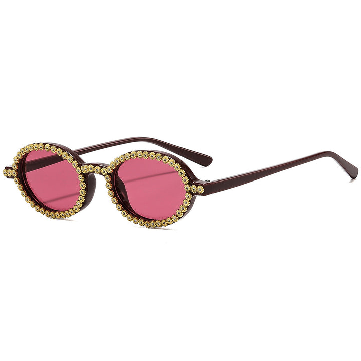 Ladies fashionable sunglasses with floral crystal frame Stornfield