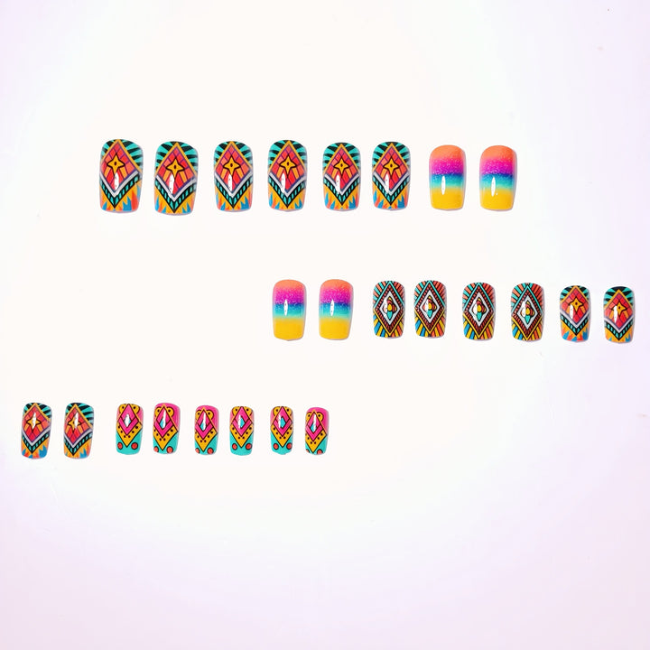 Creative Artistic Nails with Geometric Pattern Stornfield