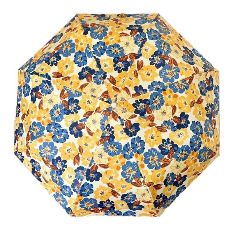 Women Folding Umbrella with Detailed Floral Design Stornfield