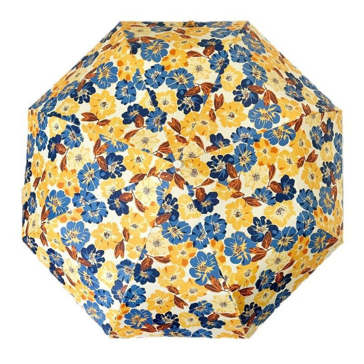 Women Folding Umbrella with Detailed Floral Design Stornfield