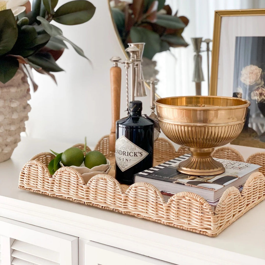 Decorative Woven Serving Tray Stornfield
