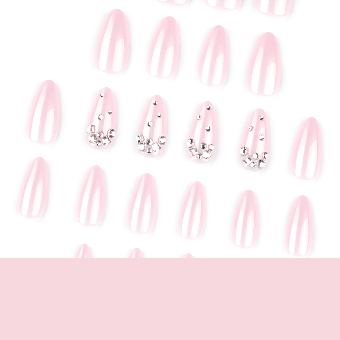 Artful nail art with delicate glitter accents and elegant French tip Stornfield