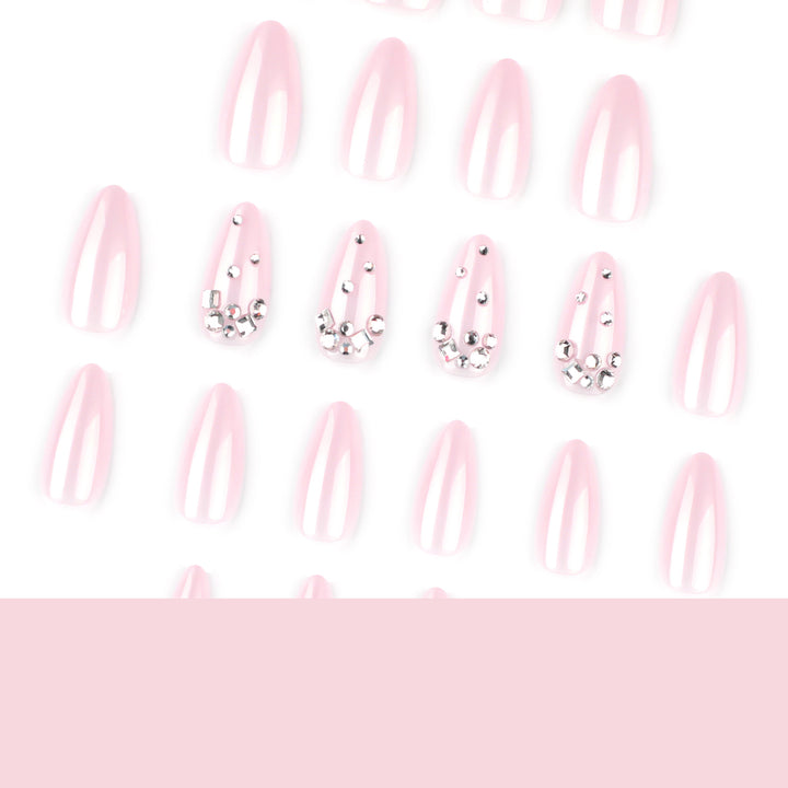 Artful nail art with delicate glitter accents and elegant French tip Stornfield