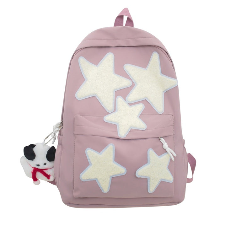 Star-Embroidered Casual Backpack Stornfield
