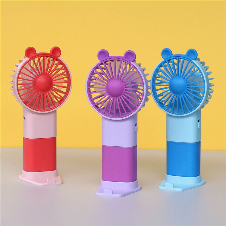 Unisex Portable Hand Fan in Playful Cat Design Stornfield