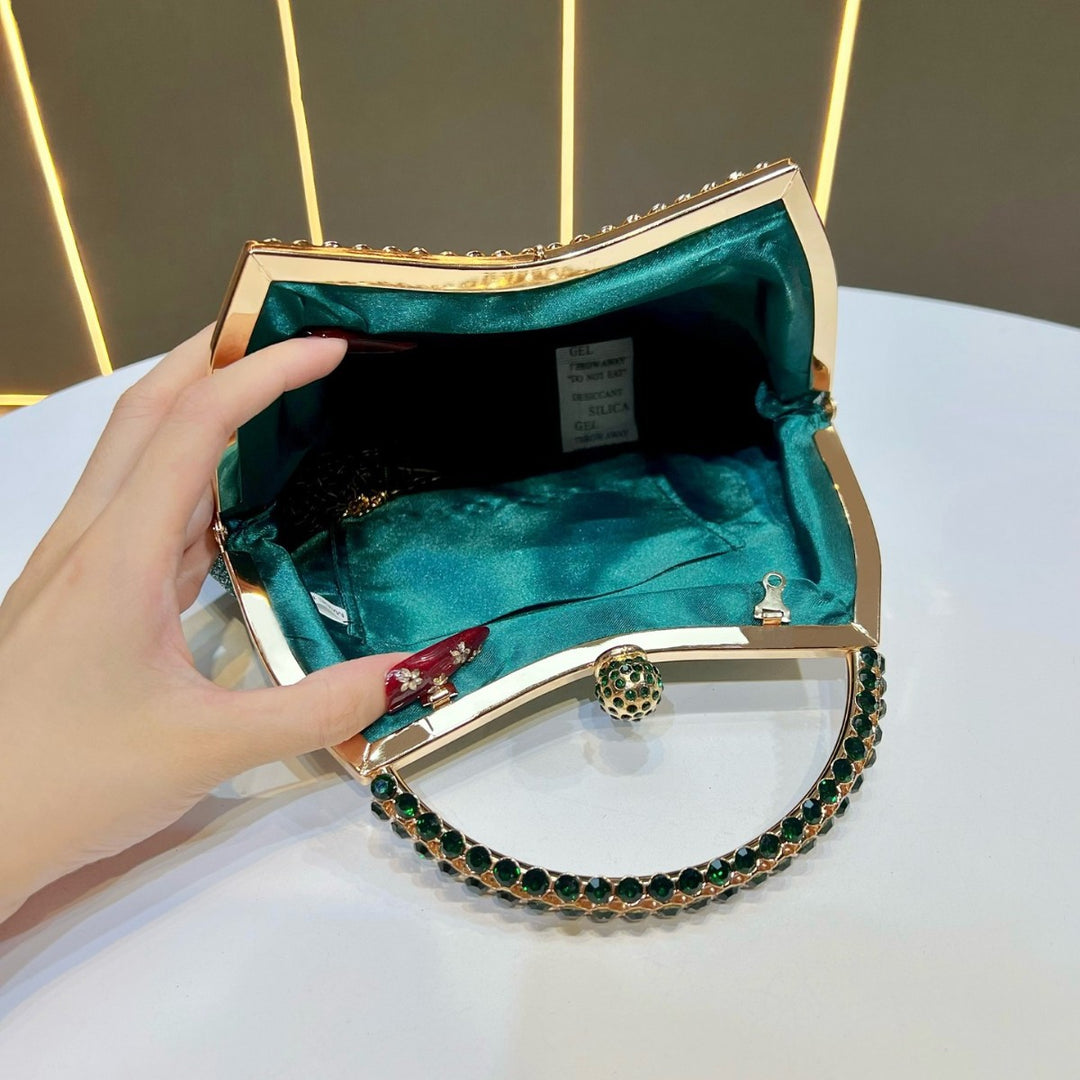 Exquisite Rhinestone-Studded Evening Handbag
