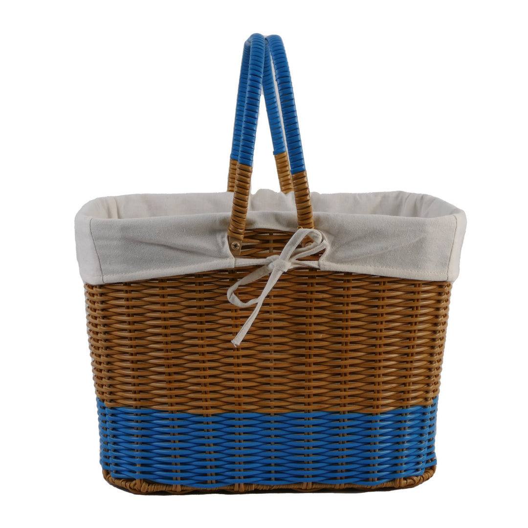 Ladies braided shopping basket with removable inner lining Stornfield