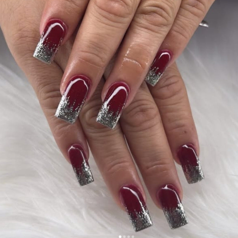 Elegant Glittery Press-On Nail Set Stornfield