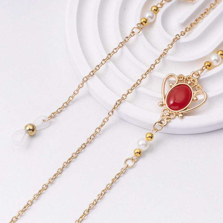 Elegant Eyewear Chain with Decorative Gemstones Stornfield