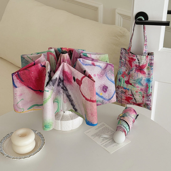 Women Foldable Designer Bag with Creative Art Motif Stornfield