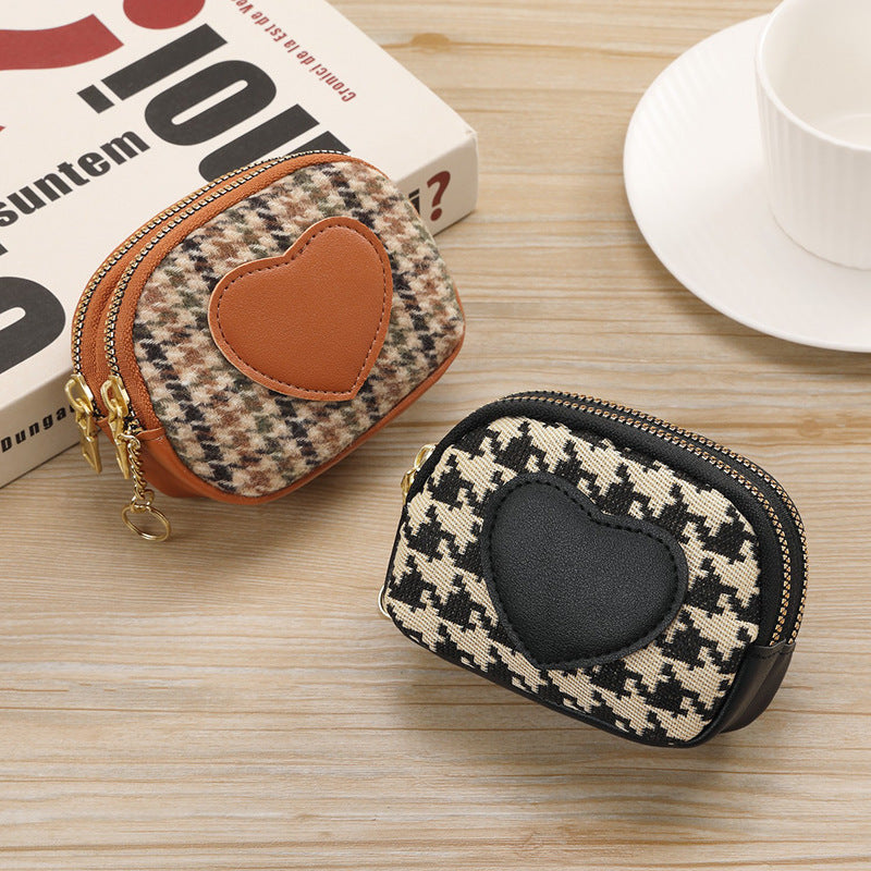 Stylish Double Zippered Coin Pouch