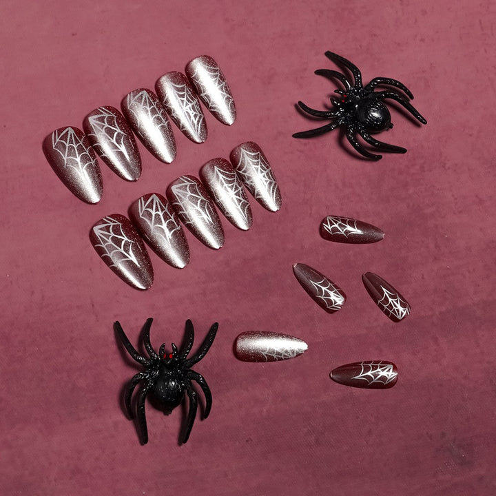 Gothic Spider Web Press-On Nails Stornfield