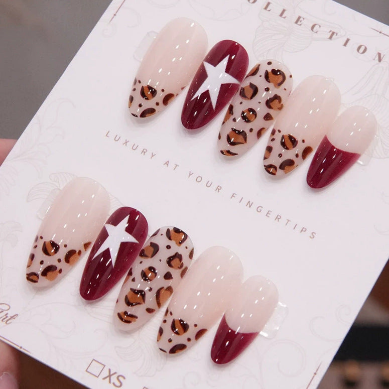 Luxury Leopard Print Press-On Nail Set