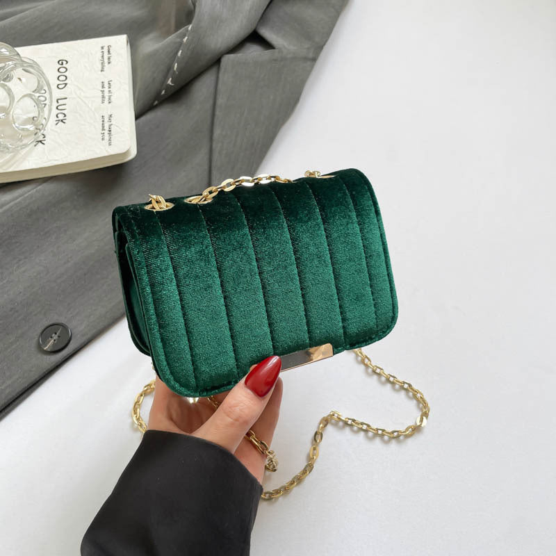 Elegant Quilted Velvet Crossbody Bag Stornfield