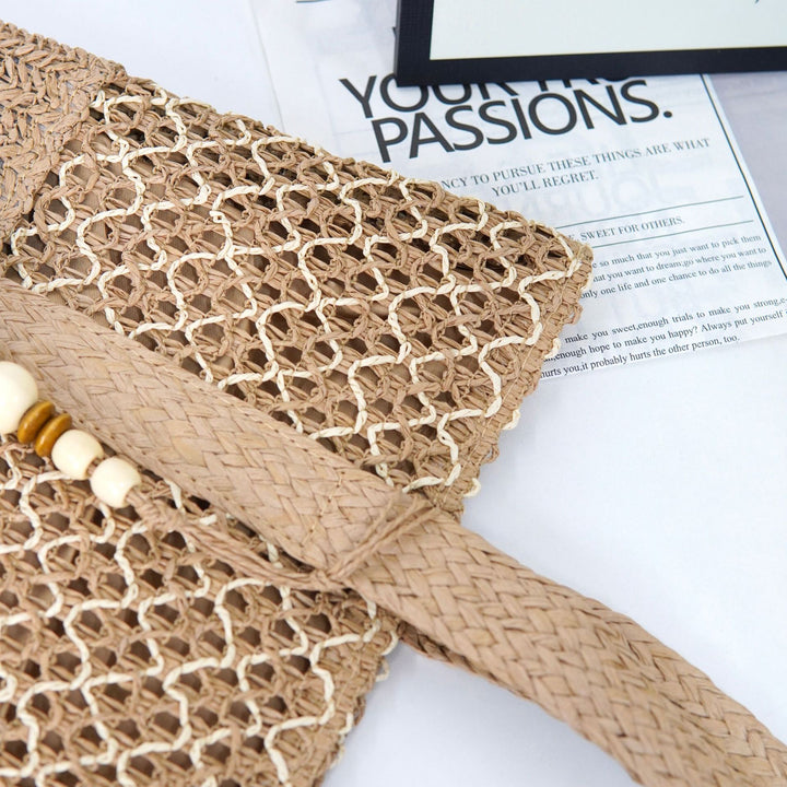 Beach bag with mesh structure and tassel details Stornfield
