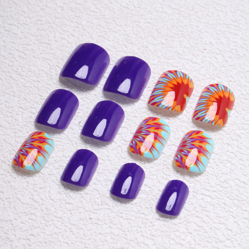 Artistic Tie-Dye Press-On Nails Stornfield