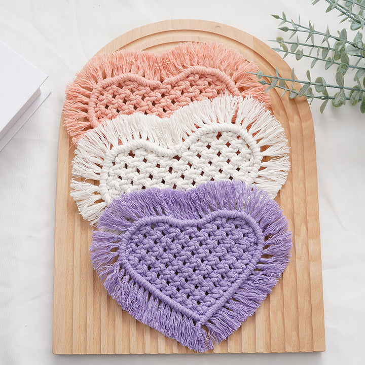 Decorative Macrame Heart Wall Hanging Stornfield