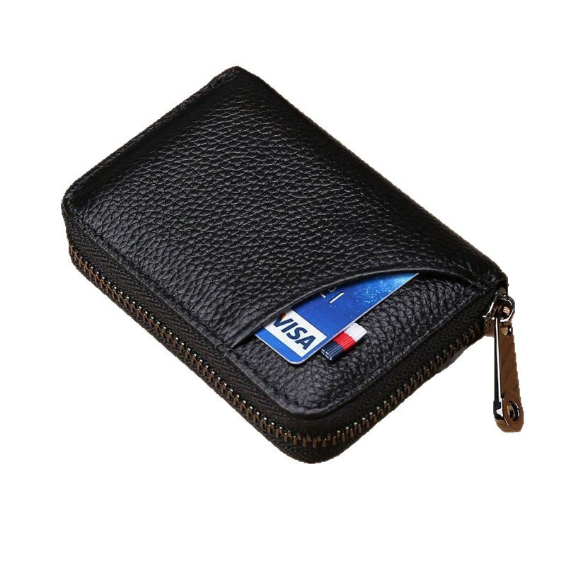 Premium Leather Zippered Cardholder